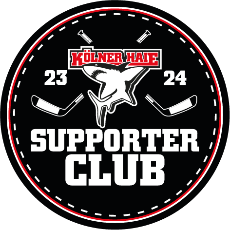 Die Glaserei Söller ist Sponsor der Kölner Haie. Hier sieht man das Log der Kölner Haie.